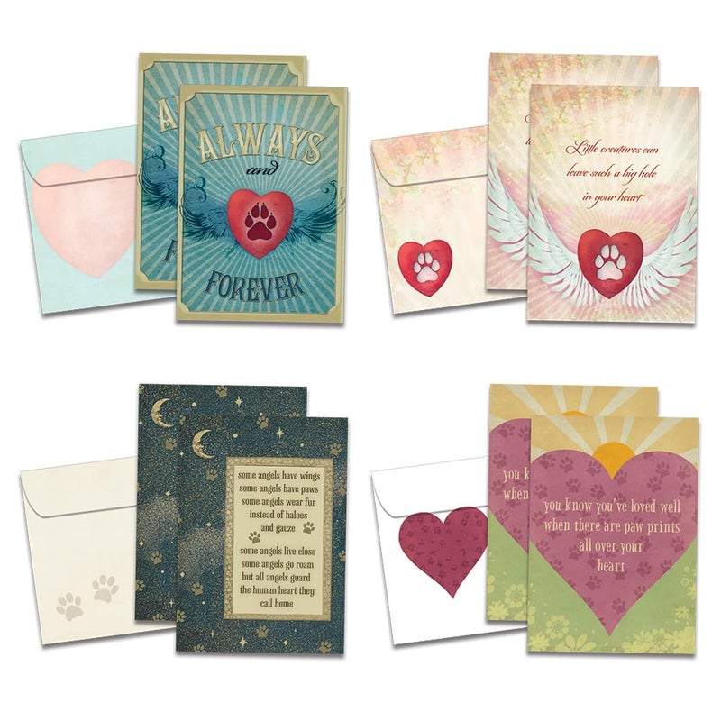 Tree-Free Greetings Forever Friends Pet Sympathy Card Assortment, 5 x 7 Inches, 8 Cards and Envelopes per Set (GA31528) - Image 1